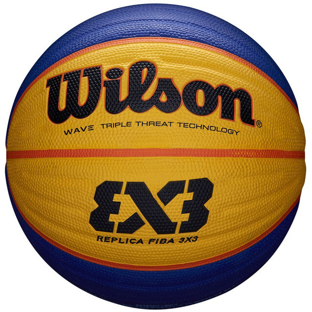 FIBA 3x3 Game Ball Replica Basketball, gelb / blau, hi-res image number 0