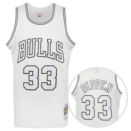 NBA Chicago Bulls White Black Swingman Scottie Pippen Trikot Herren