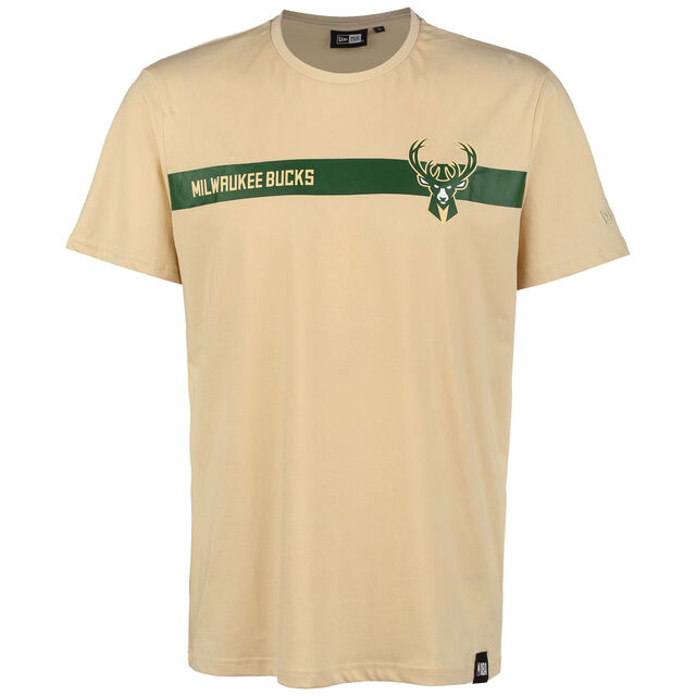 NBA Milwaukee Bucks Team Logo T-Shirt Herren, beige / dunkelgrün, hi-res image number 0