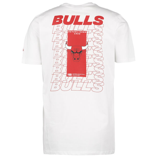 NBA Repeat Back Logo Chicago Bulls T-Shirt Herren, weiß / rot, hi-res image number 1