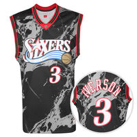 NBA Philadelphia 76ers Allen Iverson Team Marble Swingman Trikot Herren