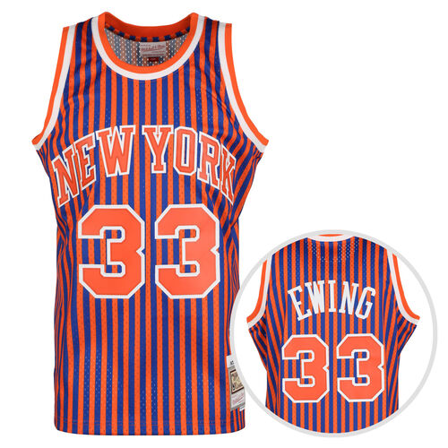 NBA New York Knicks Striped Swingman Patrick Ewing Trikot Herren