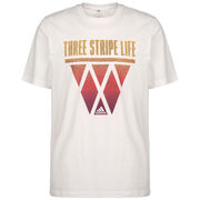 3-Stripes Hoops T-Shirt Herren, weiß / orange, hi-res image number 0