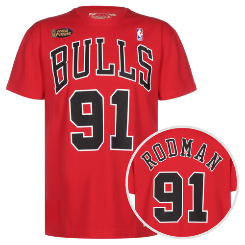 NBA Name & Number Chicago Bulls Dennis Rodman T-Shirt Herren