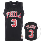 NBA Philadelphia 76ers Allen Iverson Black Team Color Swingman Trikot Herren image number 0