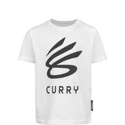 Curry Logo Graphic T-Shirt Kinder, weiß / schwarz, hi-res image number 0